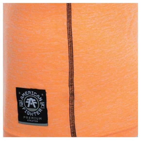 AMERICAN FIGHTER Martell Orange Black Athletic Fit Mens Crewneck T-shirt L-3XL - Picture 8 of 11